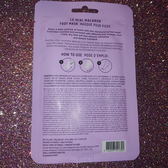 $5 Moisturizing Foot Mask with Lavender Oil Le Mini Macaron - Picture 4 of 4